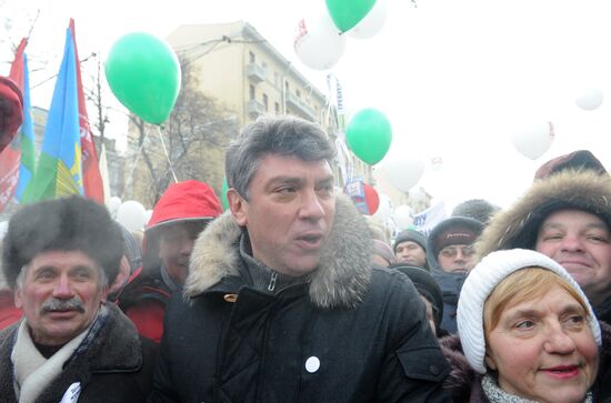 For Fair Election march and rally in Moscow