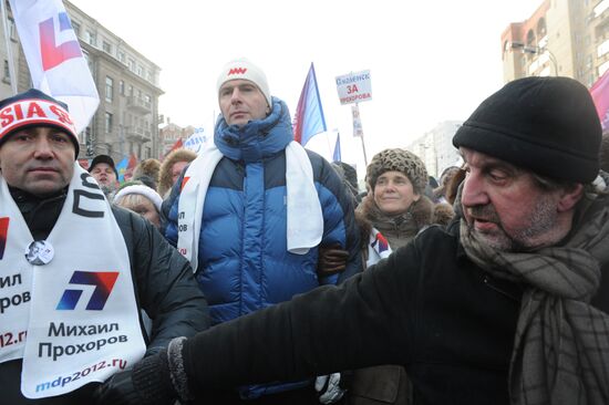 For Fair Election march and rally in Moscow