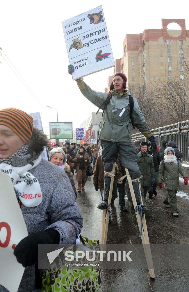 For Fair Election march and rally in Moscow