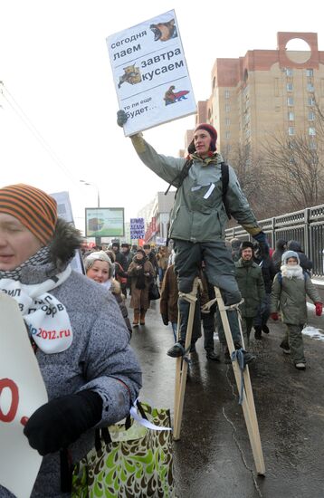 For Fair Election march and rally in Moscow