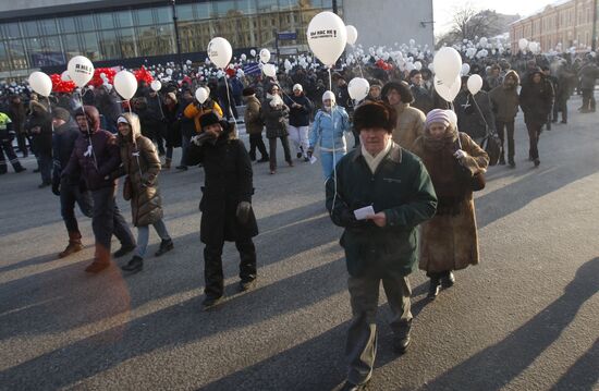 For Fair Elections march and rally in St Petersburg