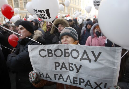For Fair Elections march and rally in St Petersburg