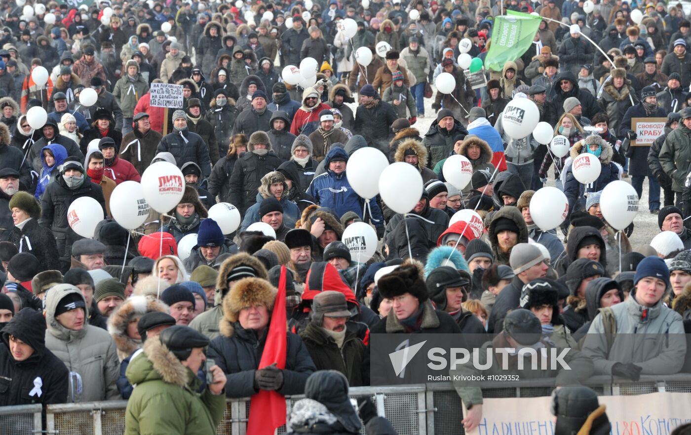 For Fair Election march and rally in Moscow