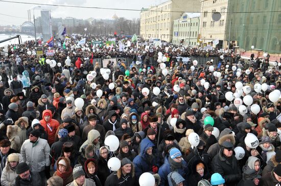 For Fair Election march and rally in Moscow