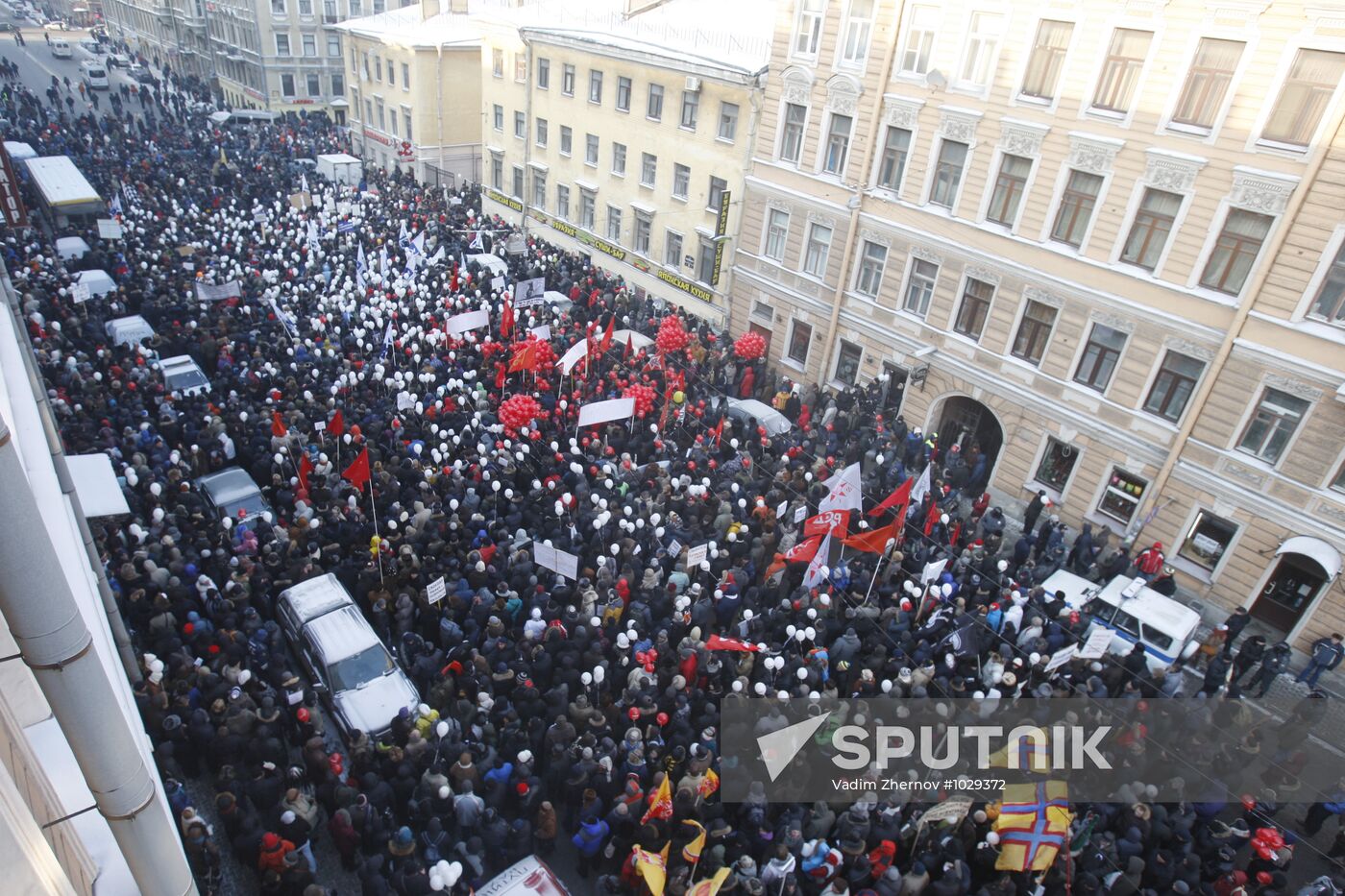 For Fair Elections march and rally in St Petersburg