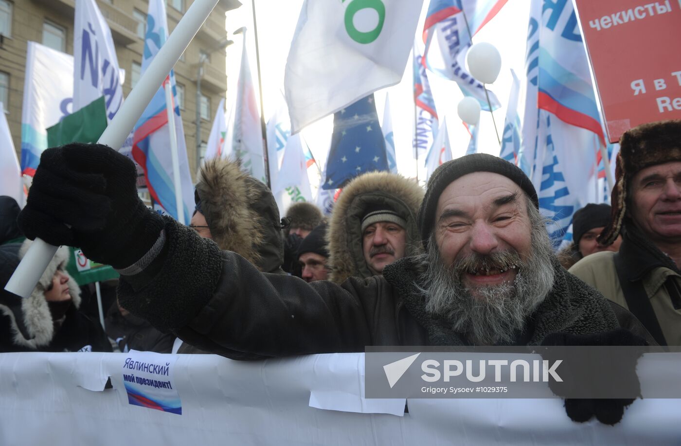 For Fair Election march and rally in Moscow