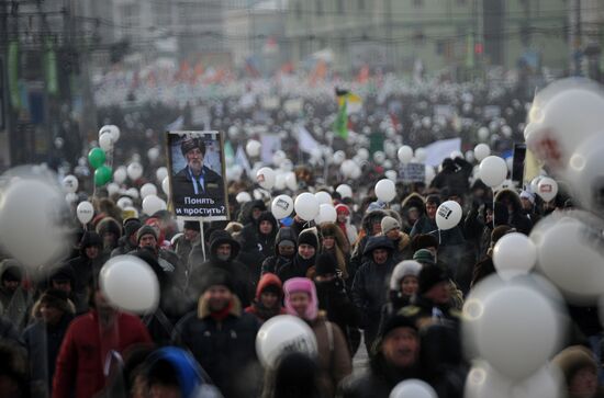 For Fair Election march and rally in Moscow