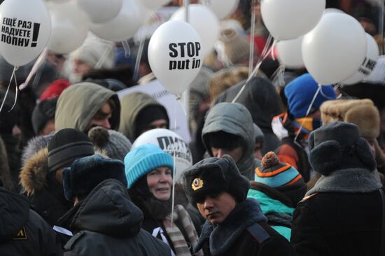 For Fair Election march and rally in Moscow