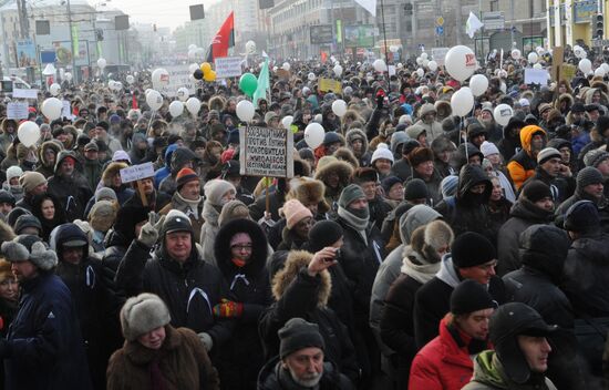 For Fair Election march and rally in Moscow