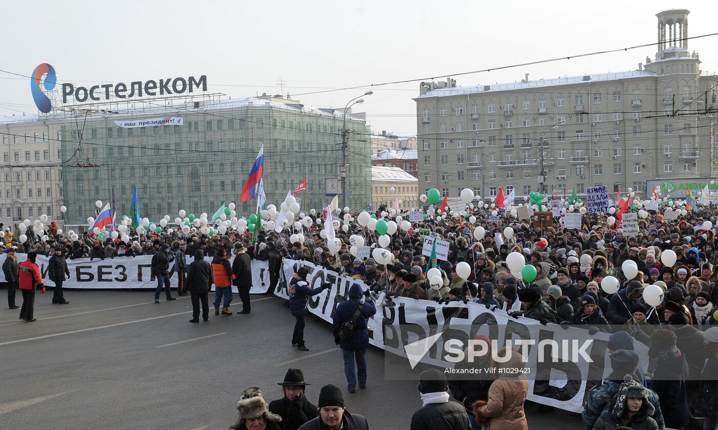 For Fair Election march and rally in Moscow