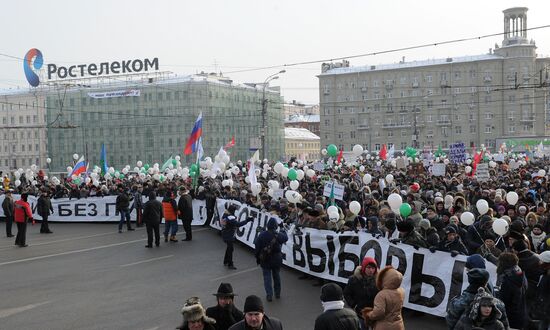 For Fair Election march and rally in Moscow