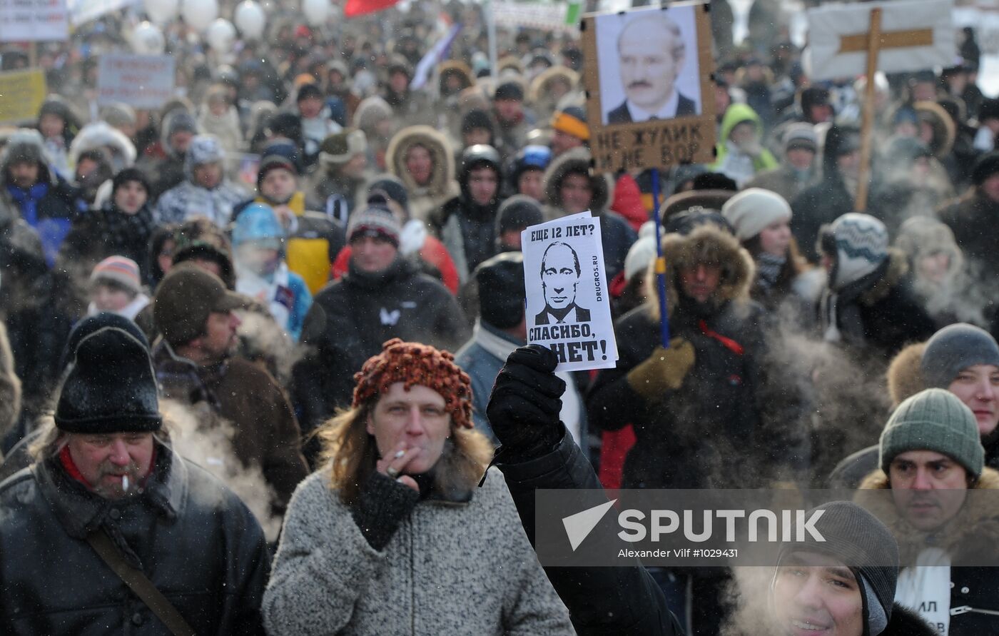 For Fair Election march and rally in Moscow
