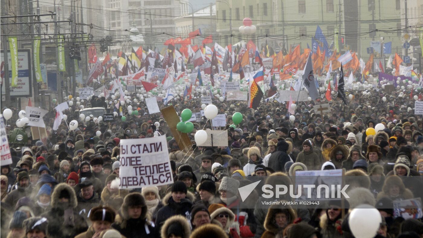 For Fair Election march and rally in Moscow