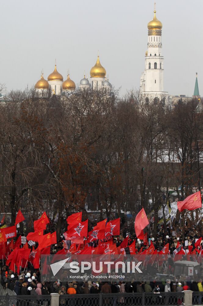 For Fair Election march and rally in Moscow