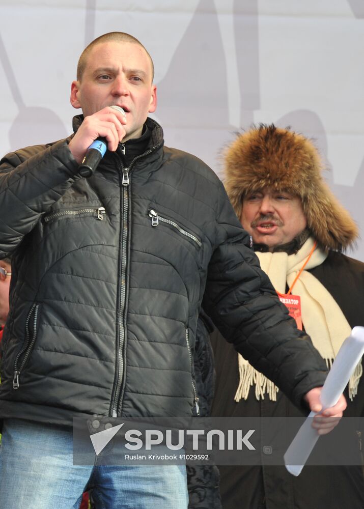 For Fair Election march and rally in Moscow