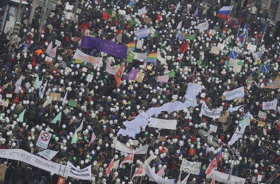 For Fair Election march and rally in Moscow