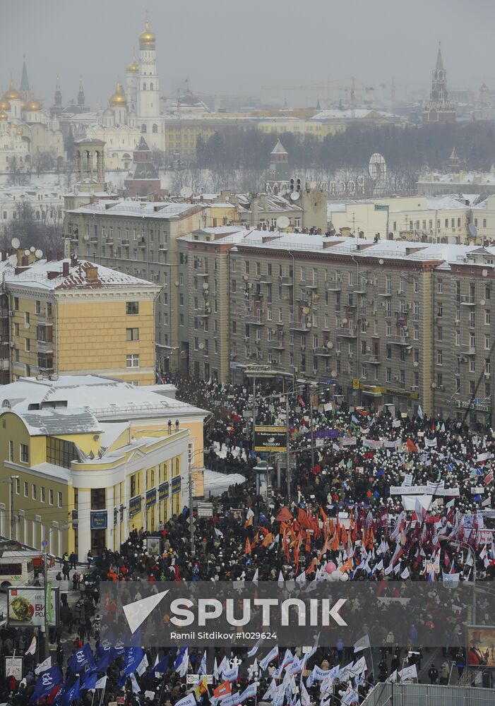 For Fair Election march and rally in Moscow