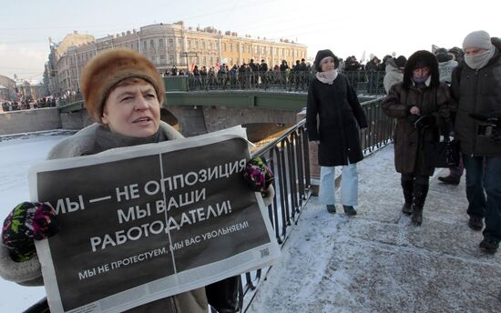 For Fair Elections march and rally in St Petersburg