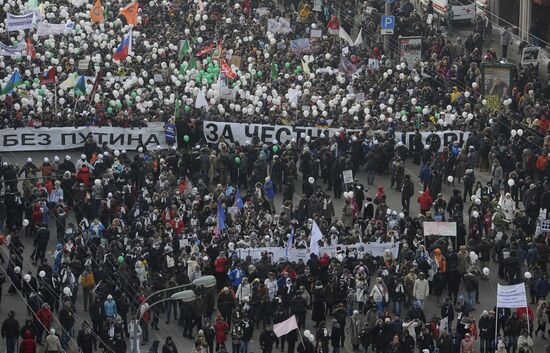 For Fair Election march and rally in Moscow