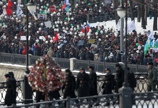 For Fair Election march and rally in Moscow