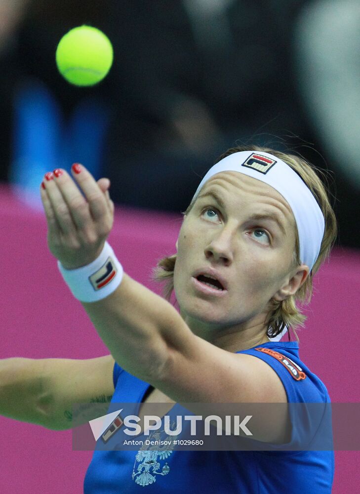 Tennis. 2012 Federation Cup. Russia vs. Spain