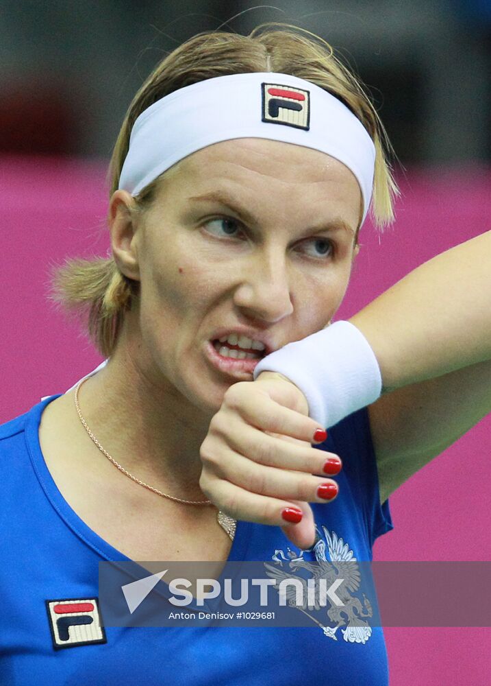 Tennis. 2012 Federation Cup. Russia vs. Spain