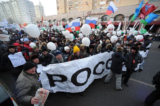 For Fair Election march and rally in Moscow