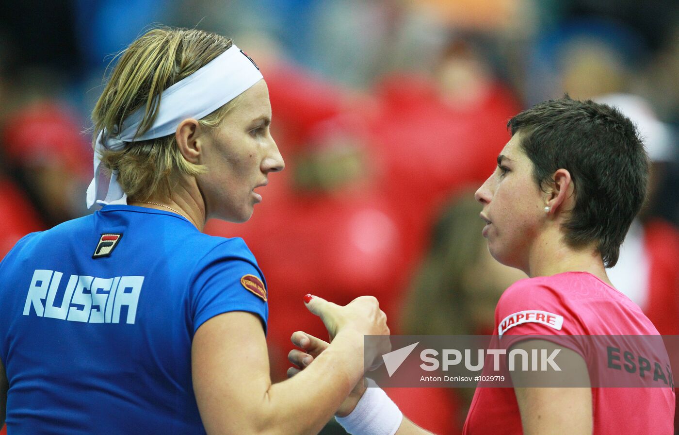 Tennis. 2012 Federation Cup. Russia vs. Spain