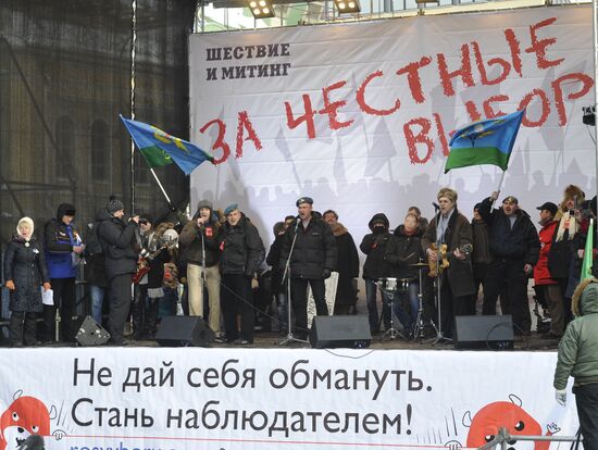 For Fair Election march and rally in Moscow