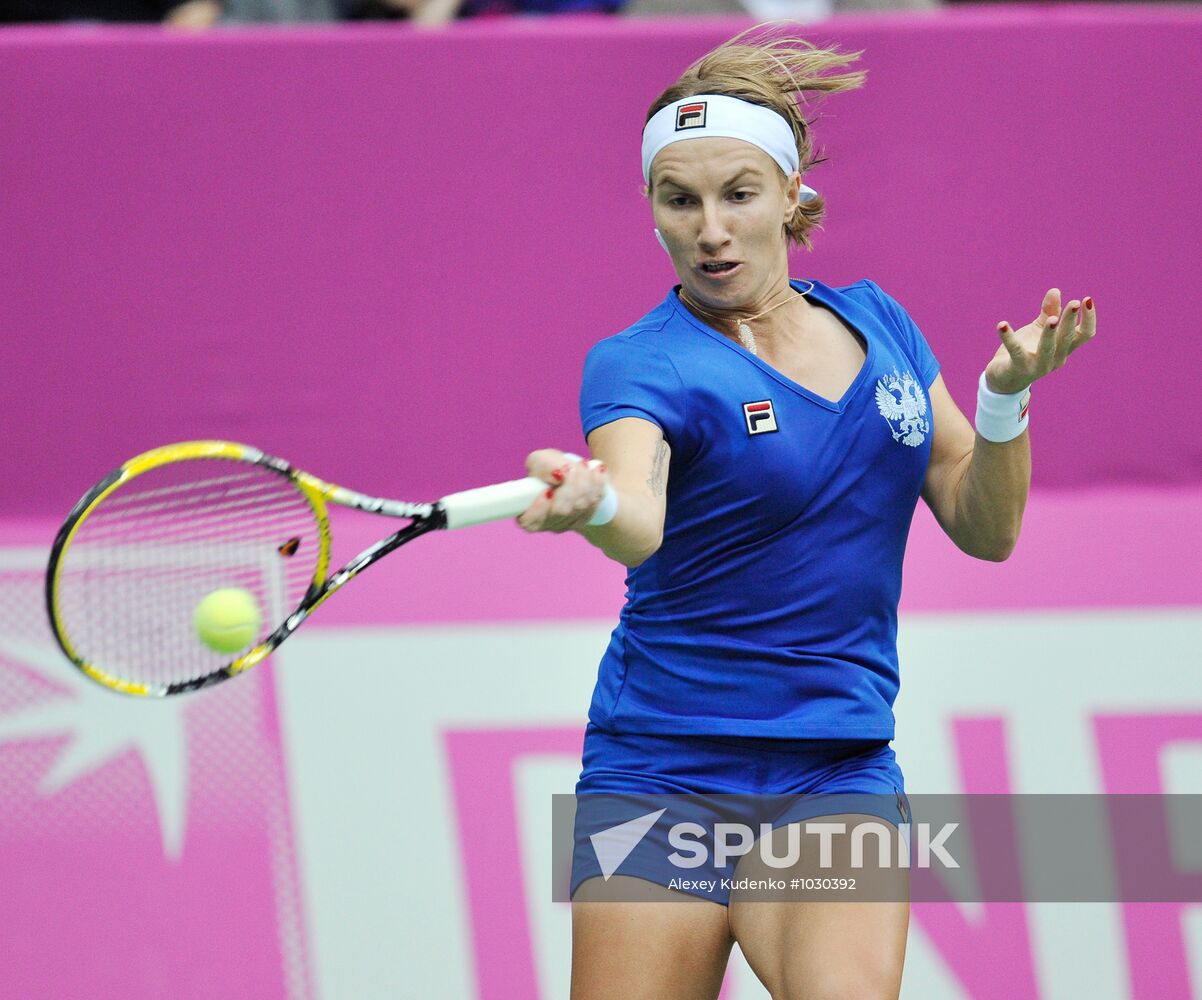 Tennis. 2012 Fed Cup. Russia vs. Spain