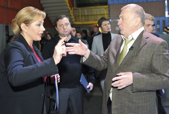 Vladimir Zhirinovsky debates with Natalia Narochnitskaya