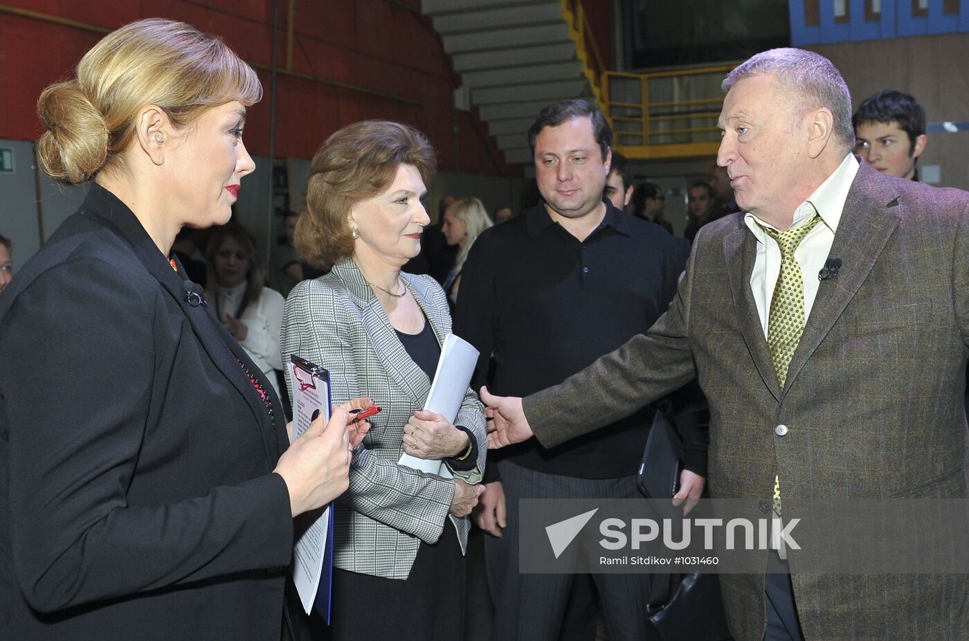 Vladimir Zhirinovsky debates with Natalia Narochnitskaya