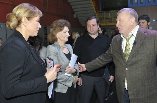 Vladimir Zhirinovsky debates with Natalia Narochnitskaya
