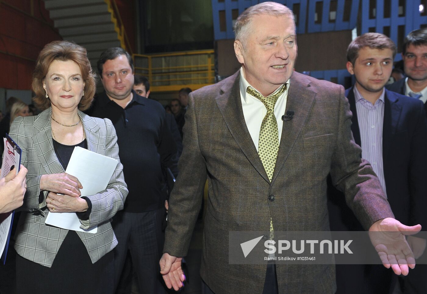 Vladimir Zhirinovsky debates with Natalia Narochnitskaya