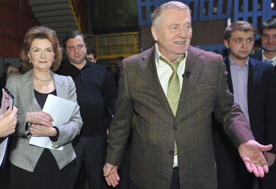 Vladimir Zhirinovsky debates with Natalia Narochnitskaya