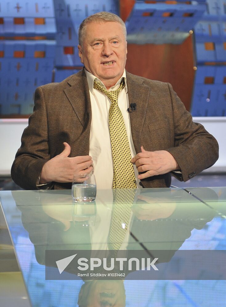 Vladimir Zhirinovsky debates with Natalia Narochnitskaya