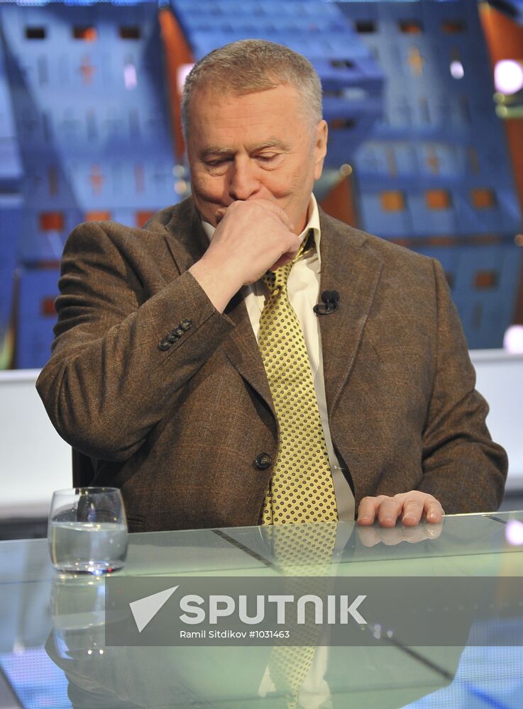 Vladimir Zhirinovsky debates with Natalia Narochnitskaya