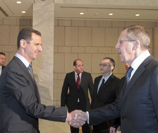 Sergei Lavrov, Mikhail Fradkov visit Syria