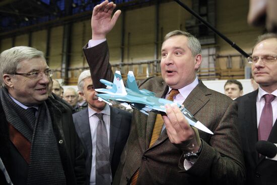 Deputy Prime Minister Dmitry Rogozin on visit to Novosibirsk