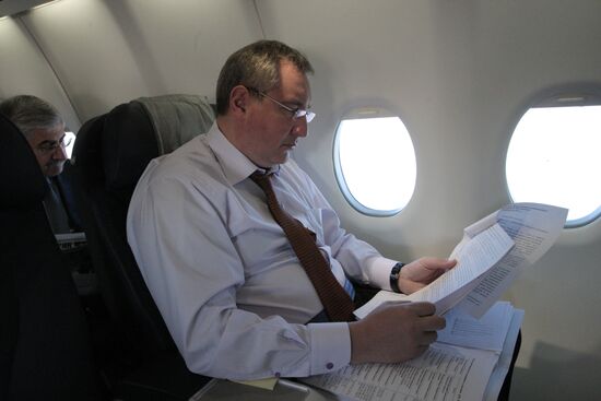 Deputy Prime Minister Dmitry Rogozin on visit to Novosibirsk