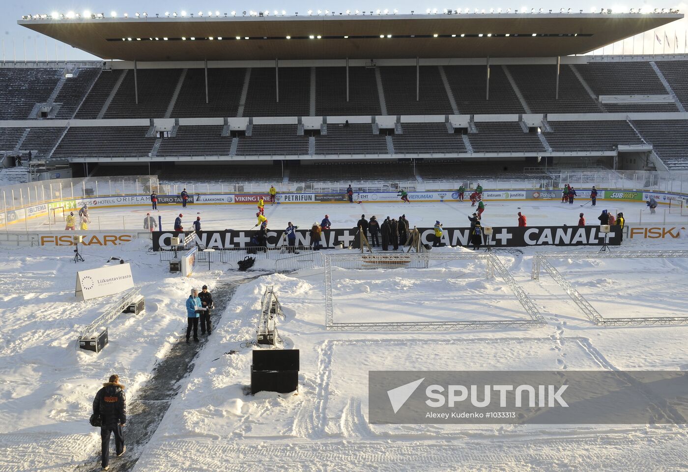Swedish Hockey Games. Training session of Russian national team