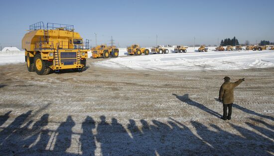 Belaz dump trucks presented in Minsk Region