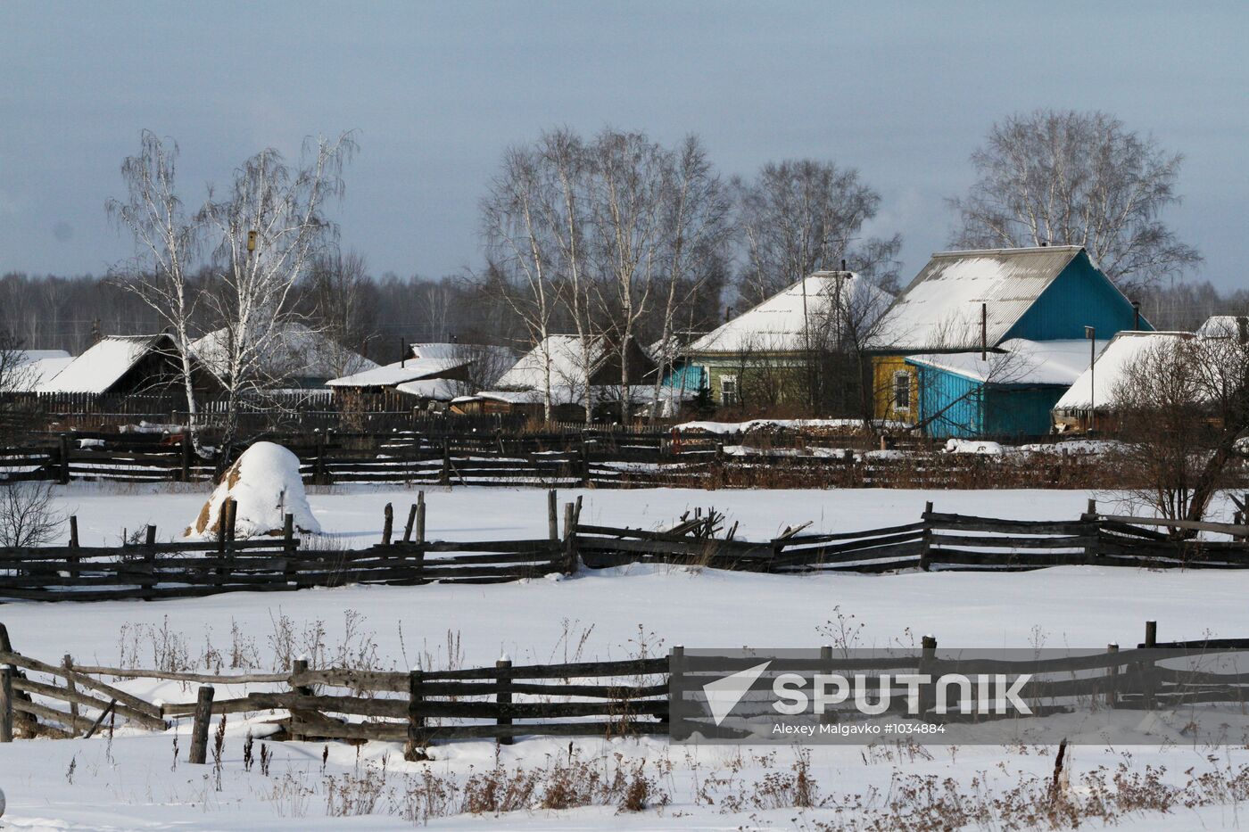 Bobrovka village in Omsk region
