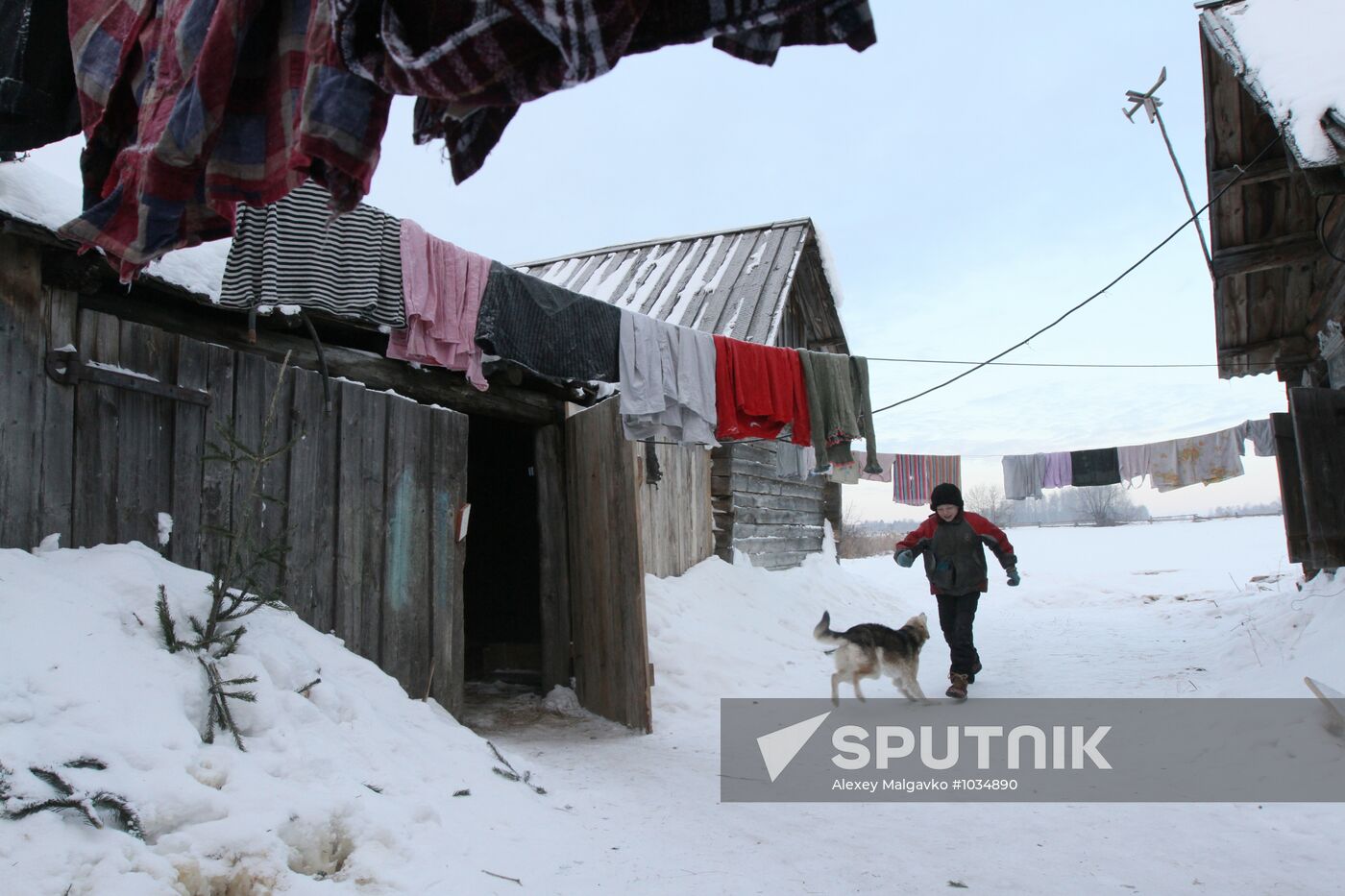Bobrovka village in Omsk region