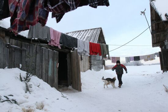 Bobrovka village in Omsk region
