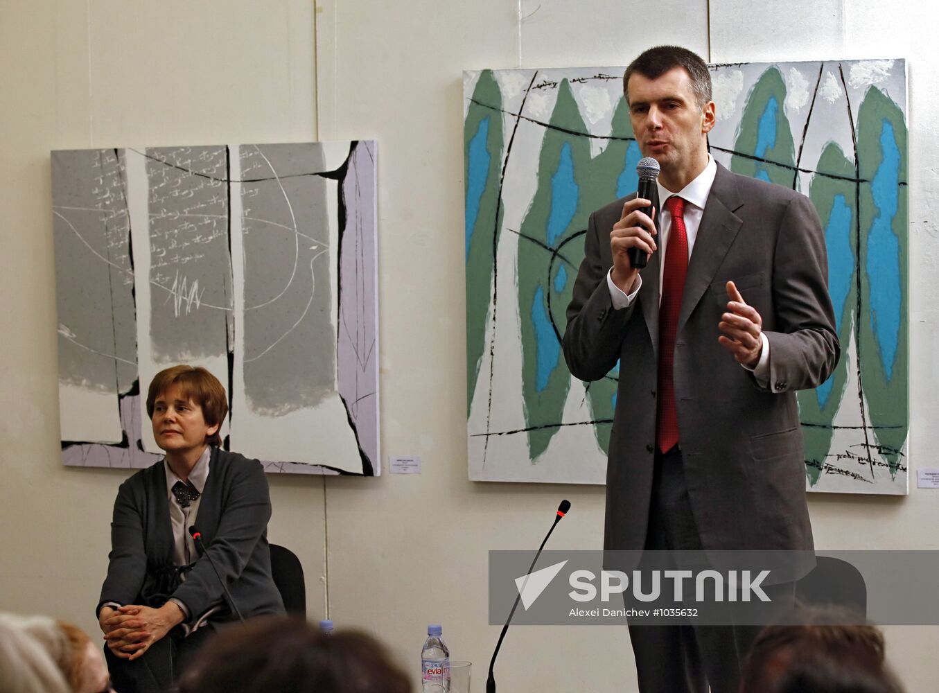 Presidential candidate Mikhail Prokhorov visits St. Petersburg