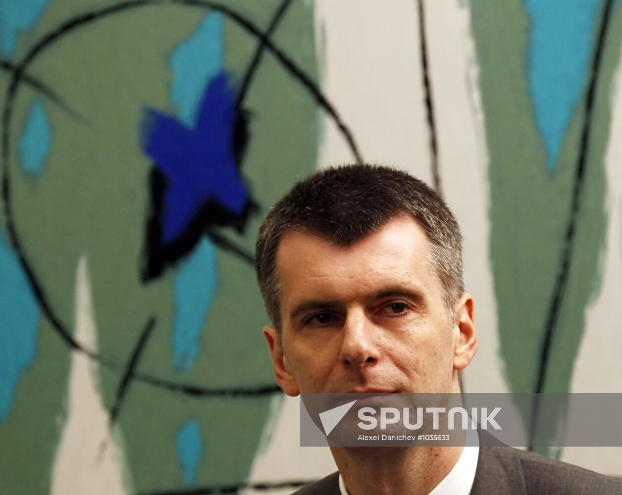 Presidential candidate Mikhail Prokhorov visits St. Petersburg