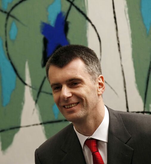 Presidential candidate Mikhail Prokhorov visits St. Petersburg