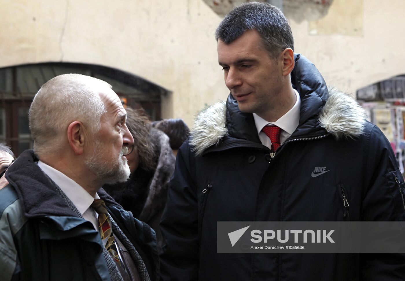 Presidential candidate Mikhail Prokhorov visits St. Petersburg