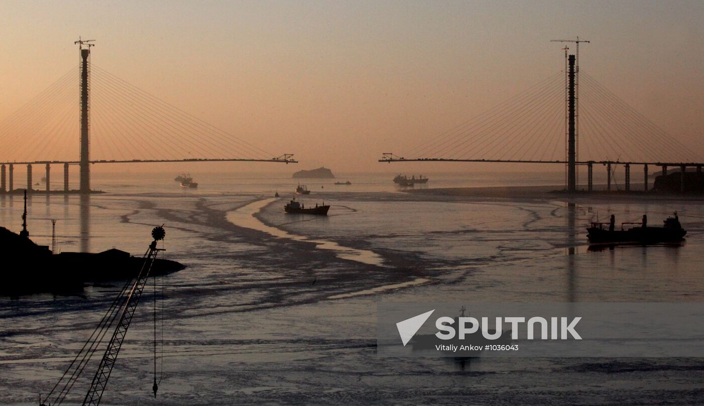 Boats in Peter the Great's Bay, Vladivostok